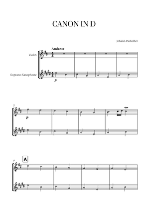 Johann Pachelbel - Canon in D (for Violin and Soprano Saxophone)