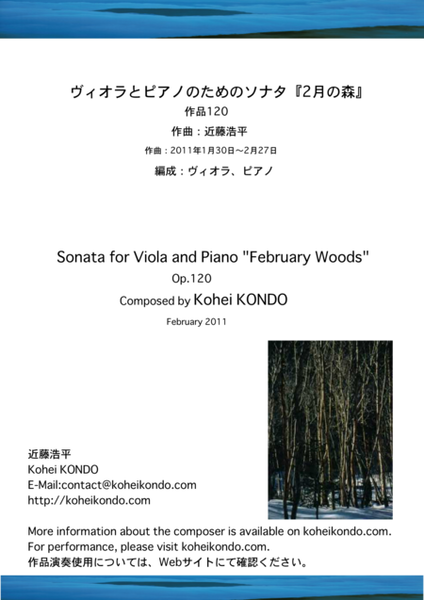 Sonata for Viola and Piano "February Woods" Op.120 image number null