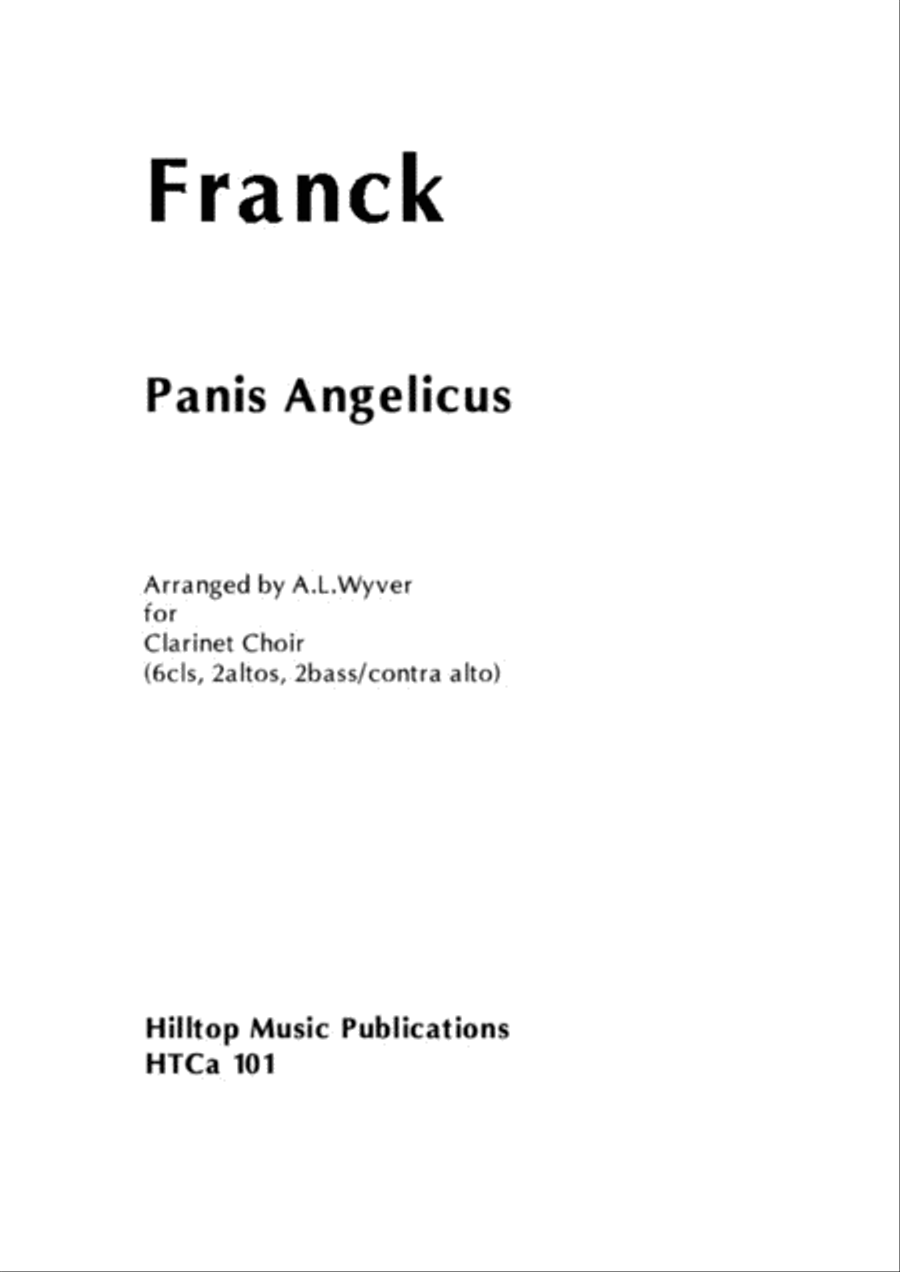 Panis Angelicus arr. clarinet choir Clarinet Choir scores gallery preview page 1