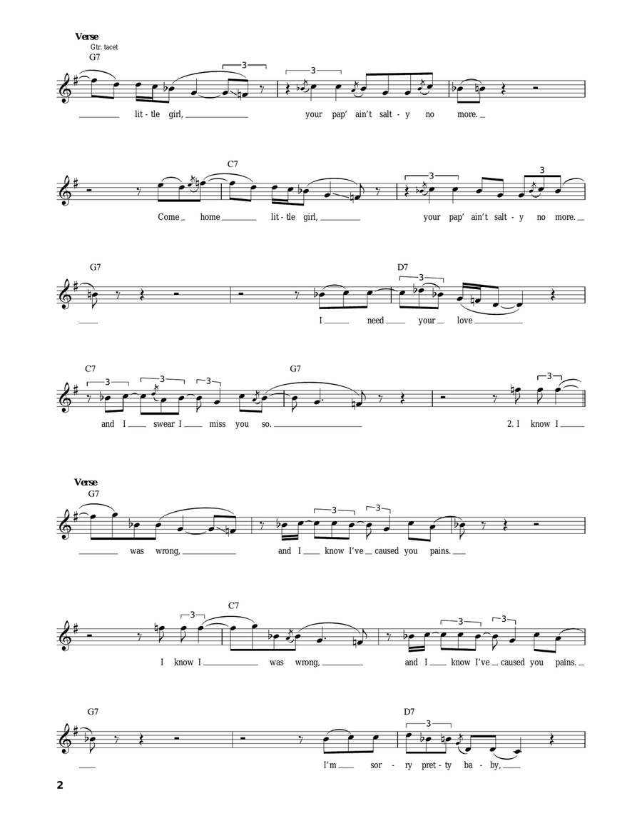 Papa Ain't Salty Papa Ain't Salty Electric Guitar scores gallery preview page 2