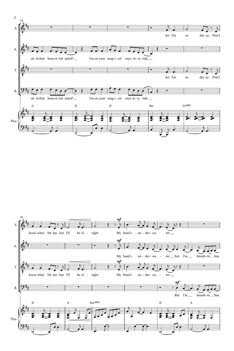 All of Me (arr. Tim Allen) 4-Part scores gallery preview page 2