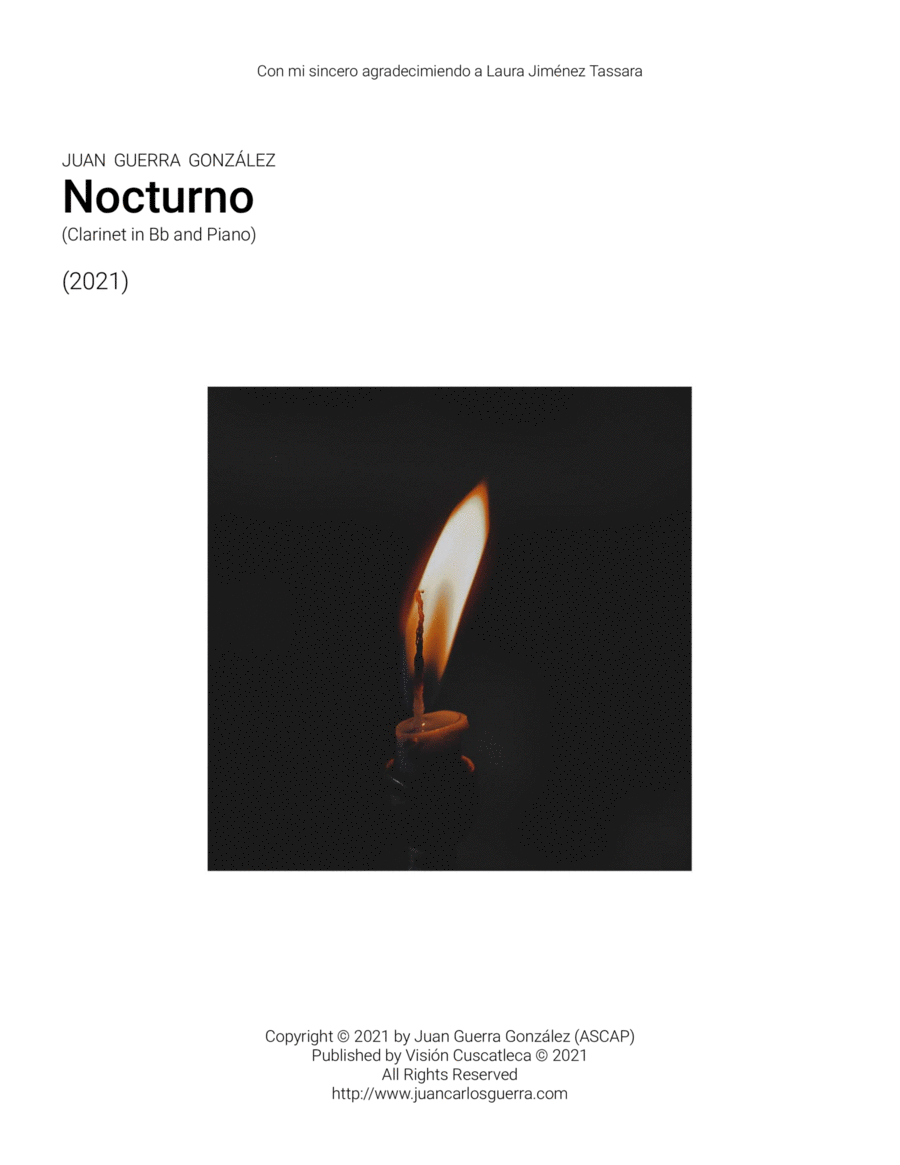 Nocturno Clarinet Solo scores gallery preview page 1