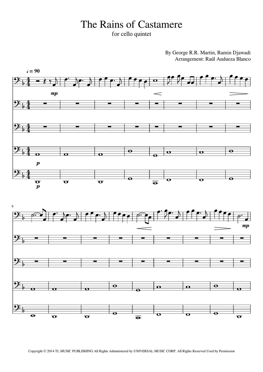 The Rains Of Castamere String Orchestra scores gallery preview page 2