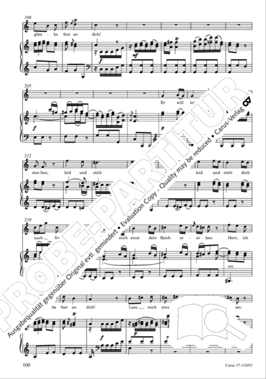Markuspassion. Werkausgabe Reihe 1, Bd. 7 (Homilius) 4-Part scores gallery preview page 107
