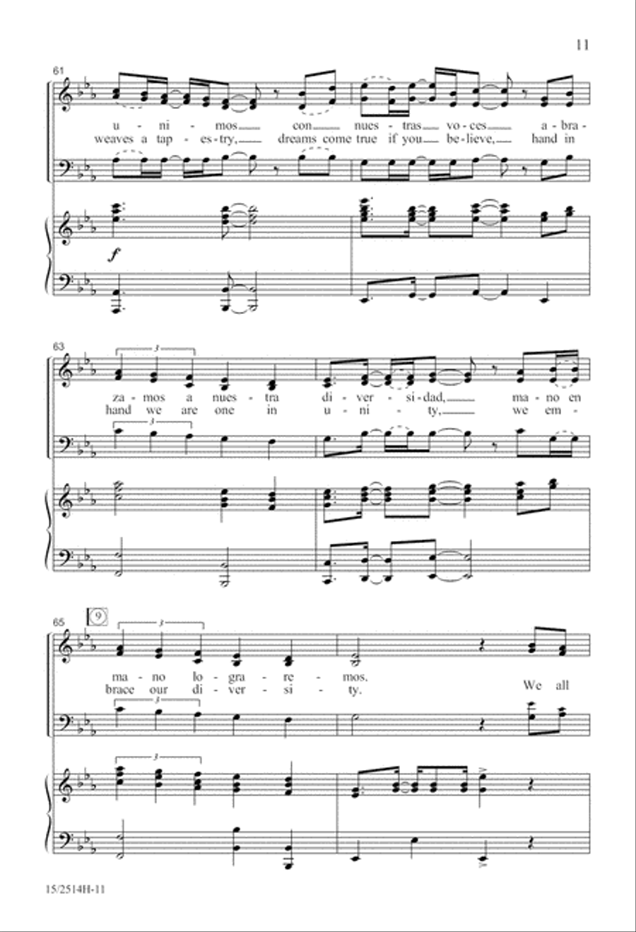 We All Smile in the Same Language 4-Part scores gallery preview page 11