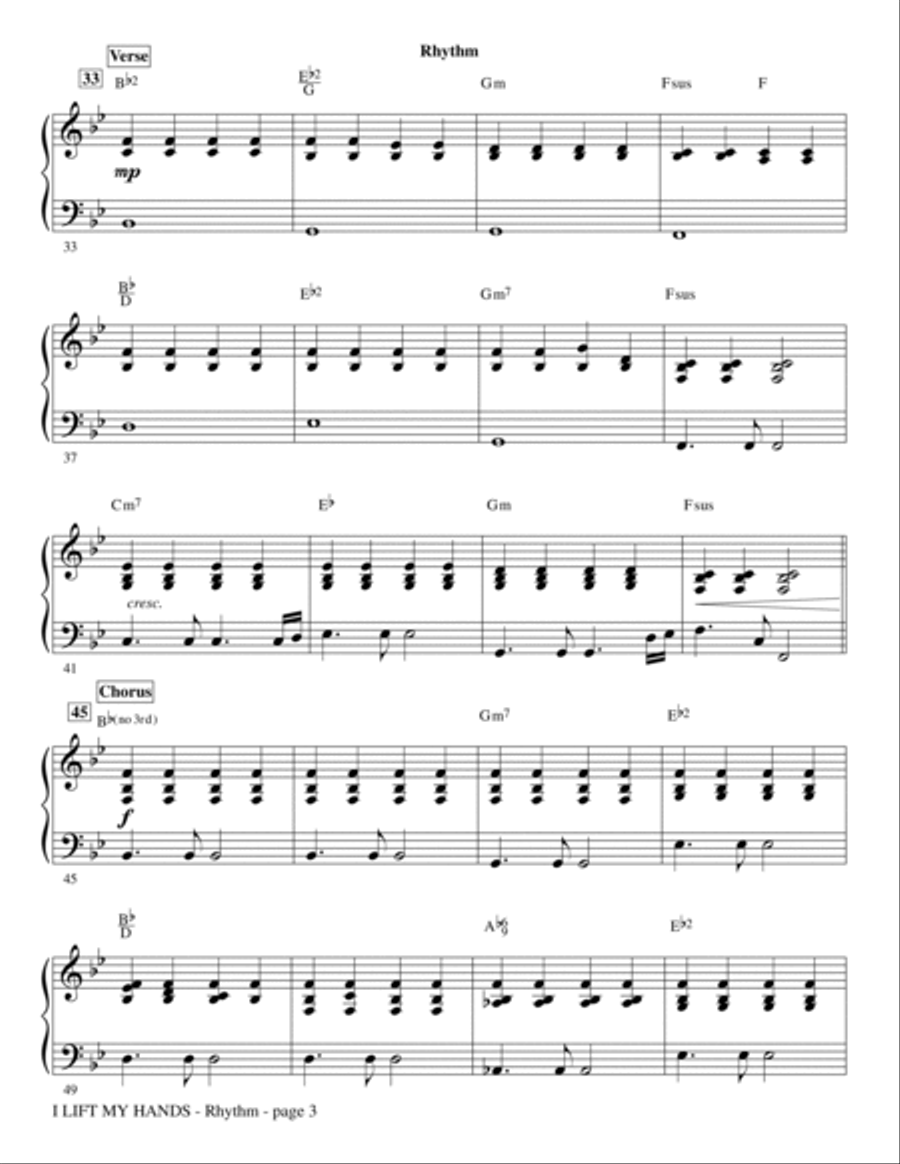 I Lift My Hands - Rhythm Choir scores gallery preview page 3