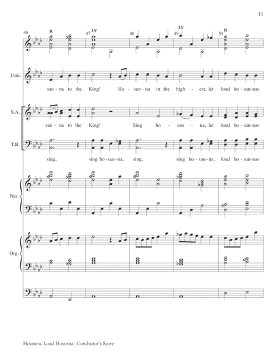 Hosanna, Loud Hosanna Hosanna, Loud Hosanna 4-Part scores gallery preview page 12