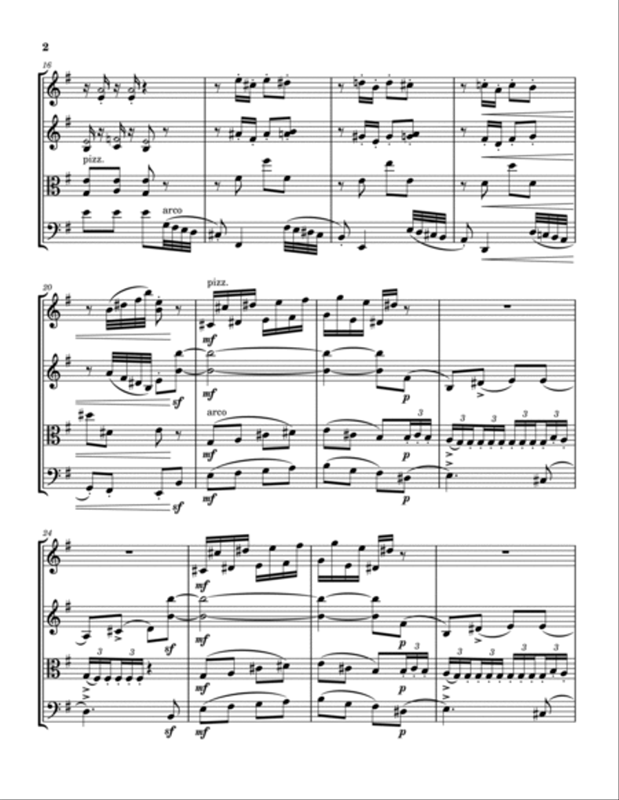 The Nutcracker Suite, Op. 71a: Dance of the Sugar Plum Fairy String Quartet scores gallery preview page 2