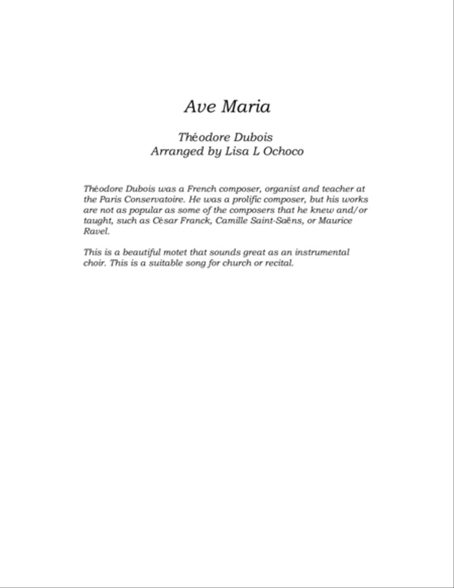 Ave Maria for Clarinet Choir Clarinet Choir scores gallery preview page 4