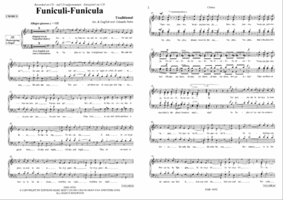 Funiculi Funicula 4-Part scores gallery preview page 3