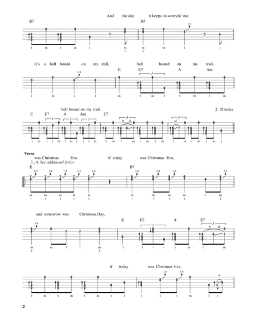 Hell Hound On My Trail Banjo scores gallery preview page 2