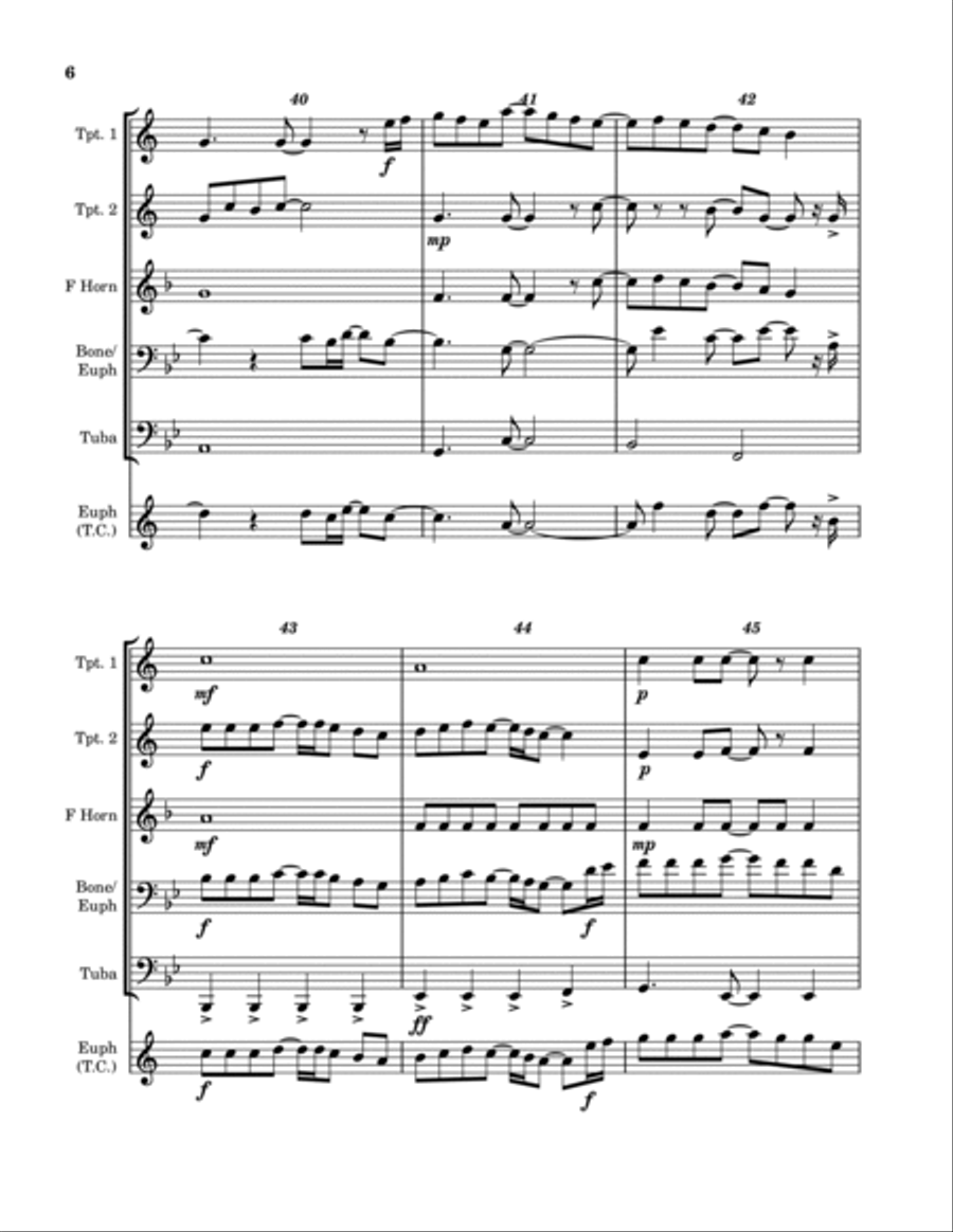 It's All Coming Back To Me Now Euphonium scores gallery preview page 6