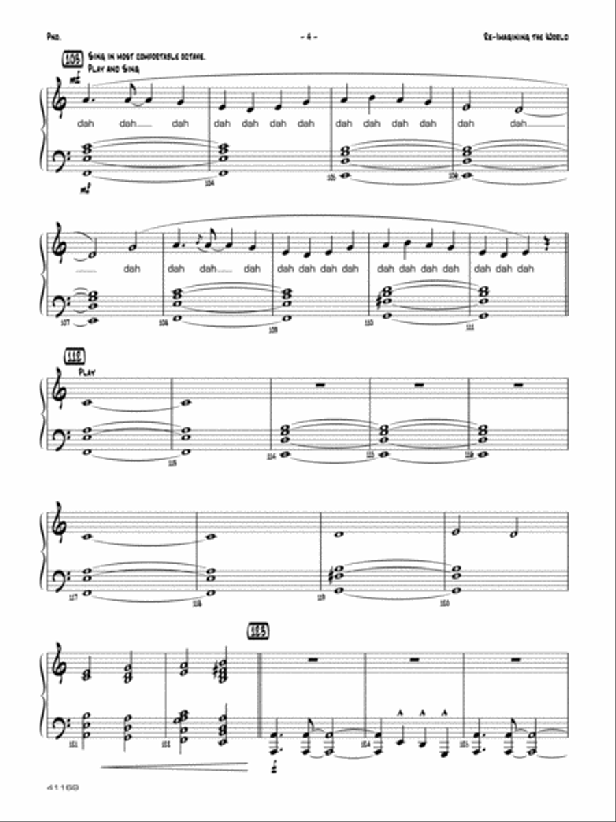 Re-Imagining the World: Piano Accompaniment Jazz Ensemble scores gallery preview page 4