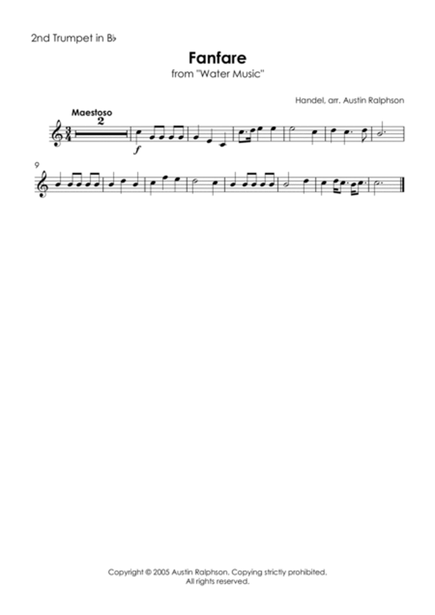 Fanfare from "Water Music" - brass quintet image number null