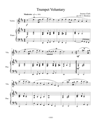Trumpet Voluntary (Violin Solo) with piano accompaniment