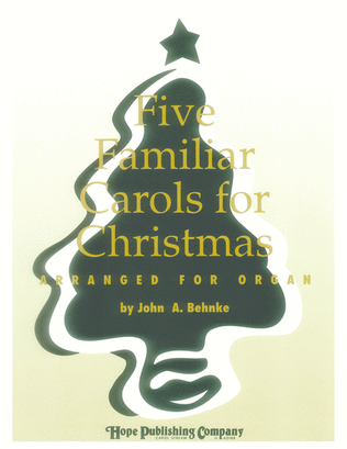 Book cover for Five Familar Carols for Christmas