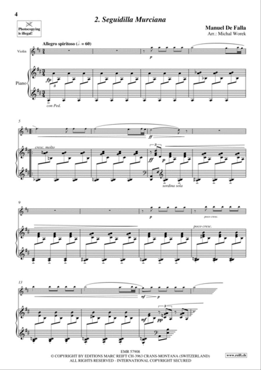 7 Popular Spanish Songs 7 Popular Spanish Songs Violin Solo scores gallery preview page 5