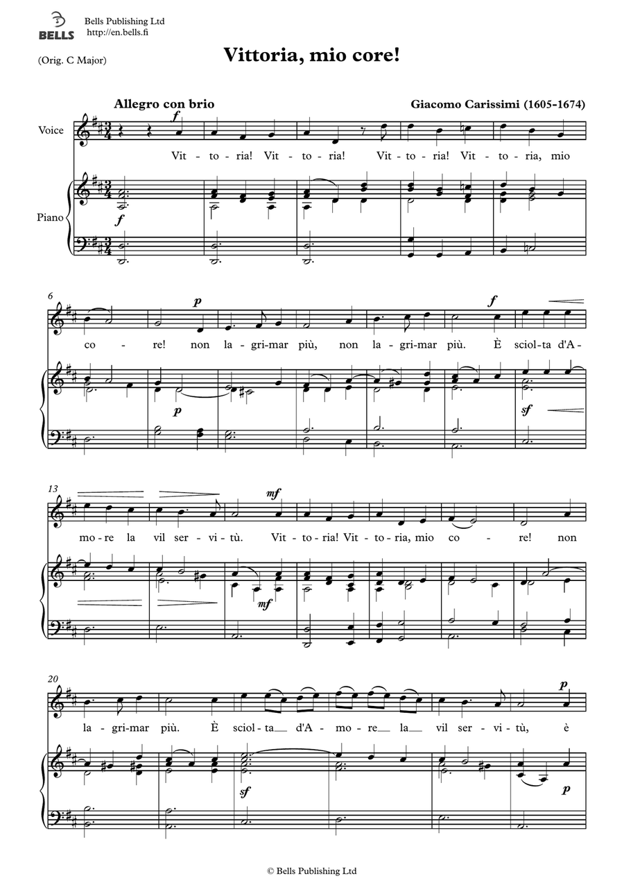 Vittoria, mio core! (D Major)