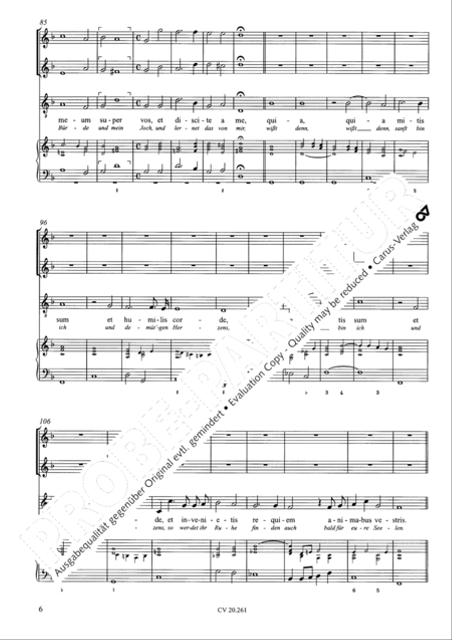 Venite ad me (Kommt alle zu mir) Tenor Voice scores gallery preview page 7