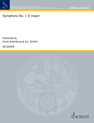 Book cover for Symphony No. 1 D major