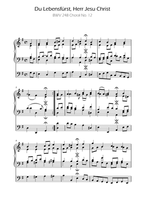 Book cover for Du Lebensfürst, Herr Jesu Christ -BWV 248 - Choral No. 12