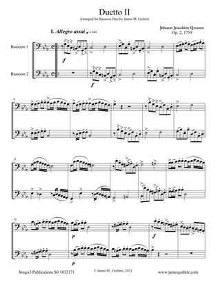 Quantz: Duetto Op. 2 No. 2 for Bassoon Duo