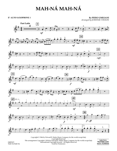 Mah-ná Mah-ná - Eb Alto Saxophone 1
