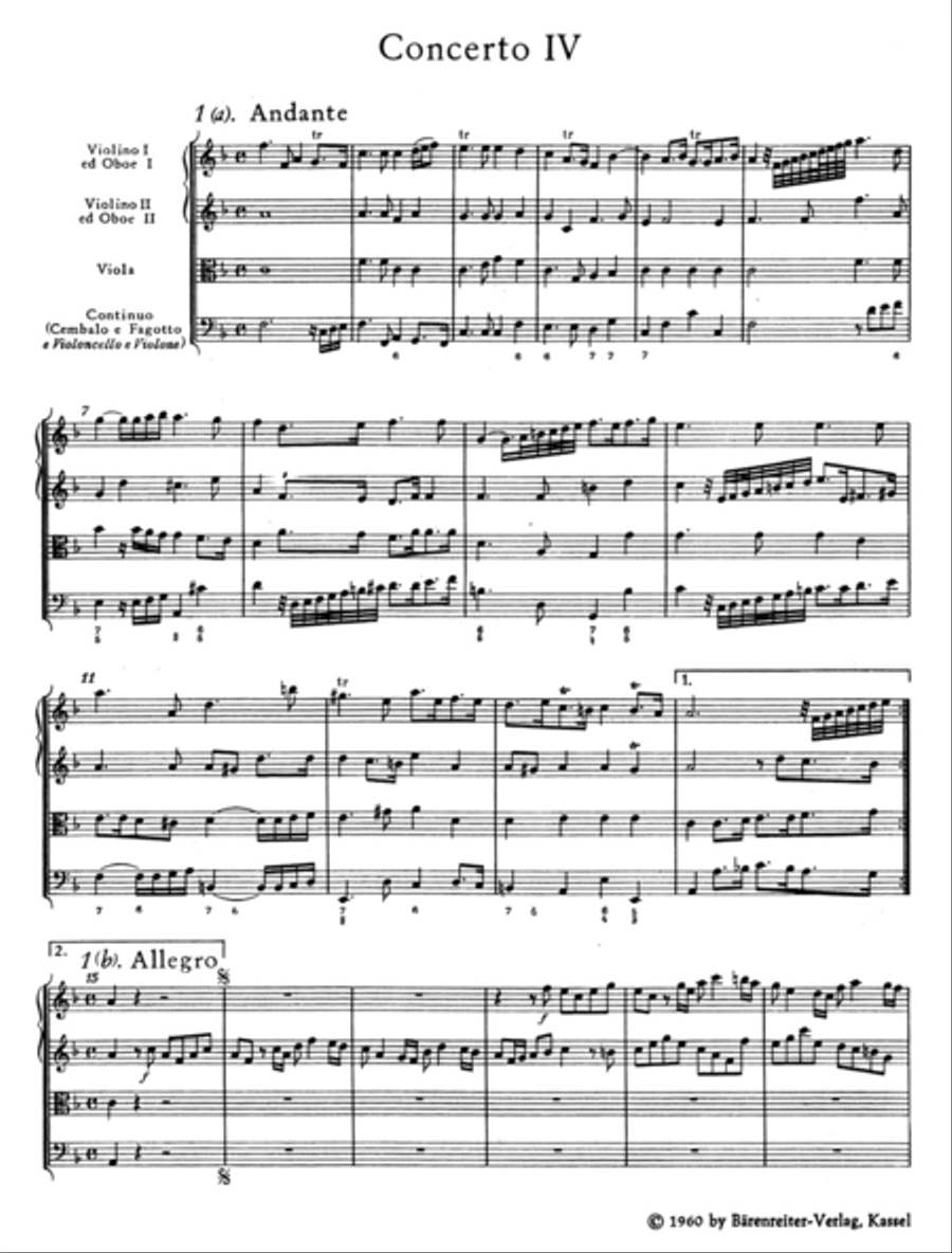 Concerto grosso F major, Op. 3/4 HWV 315 Orchestra scores gallery preview page 2
