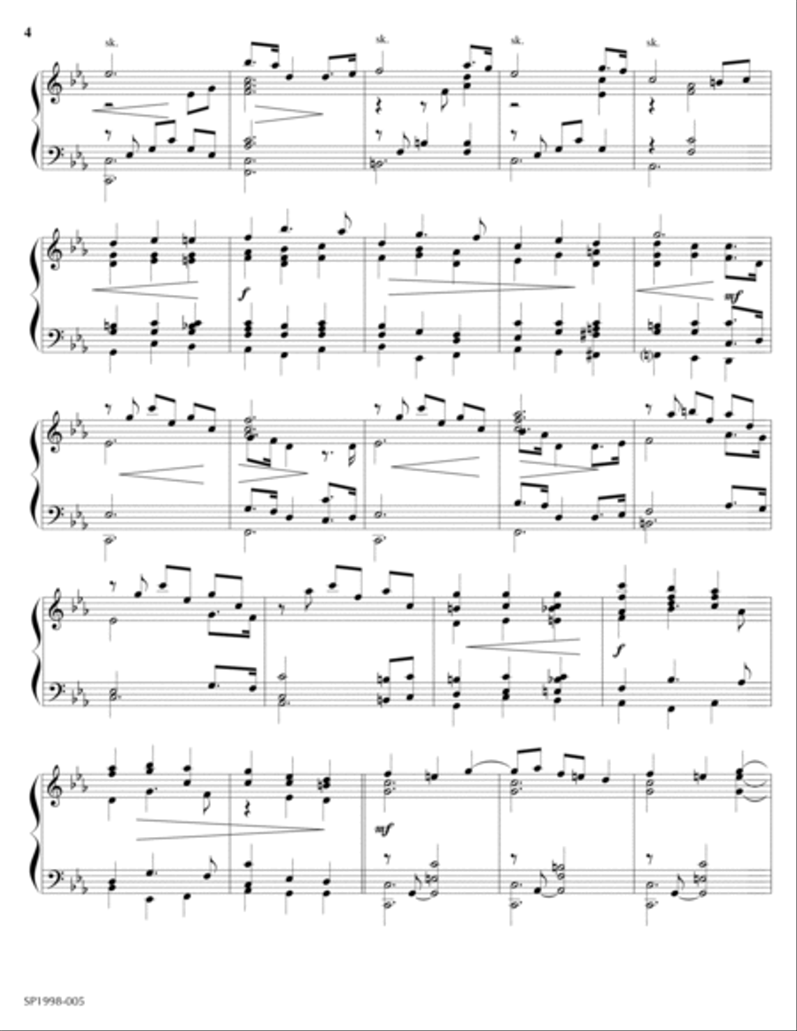 Theme from Brahms' Third Symphony Handbell Choir scores gallery preview page 3