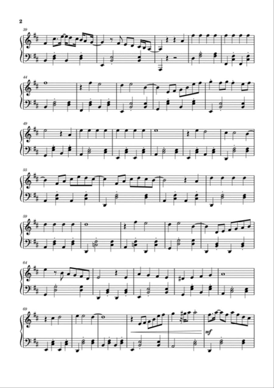 Contigo Piano Solo scores gallery preview page 2