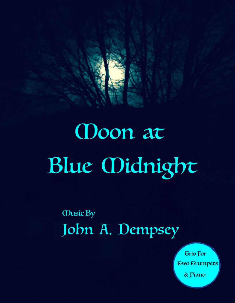 Moon at Blue Midnight (Trio for Two Trumpets and Piano) Trumpet Duet scores gallery preview page 1