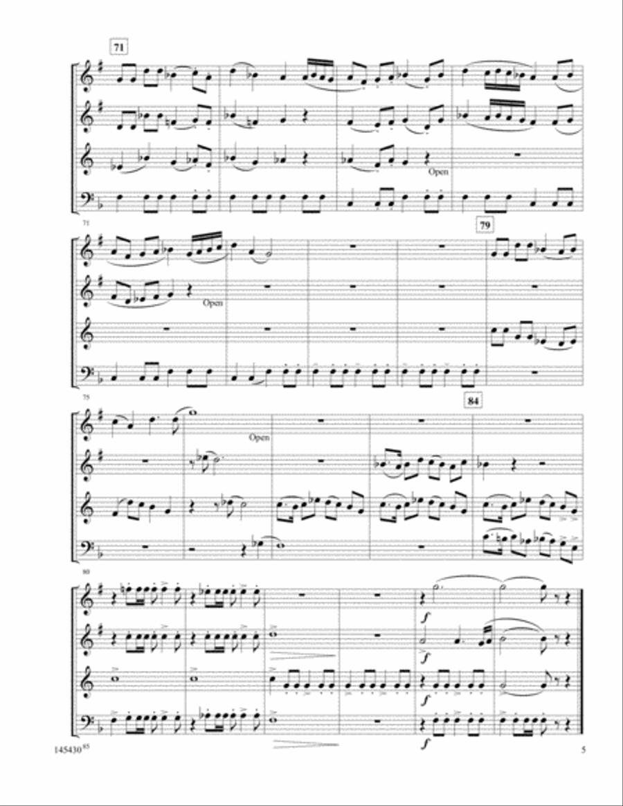 Carols Of Cheer Brass Quartet scores gallery preview page 5