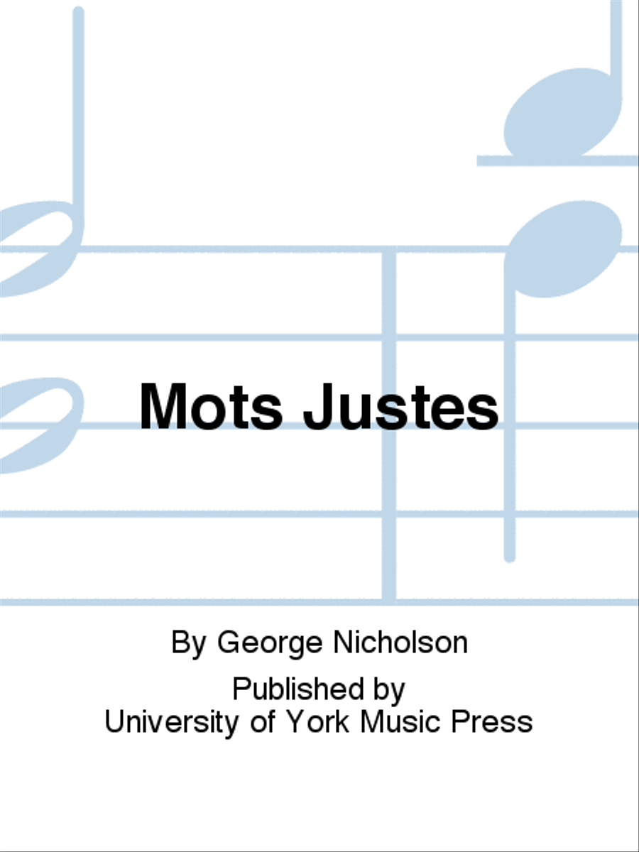 Mots Justes Piano Solo scores gallery preview page 1