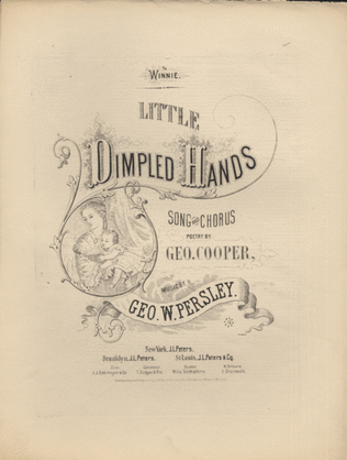 Book cover for Little Dimpled Hands. Song and Chorus