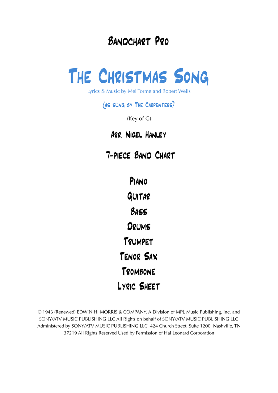 The Christmas Song (Chestnuts Roasting On An Open Fire) Jazz Ensemble scores gallery preview page 1