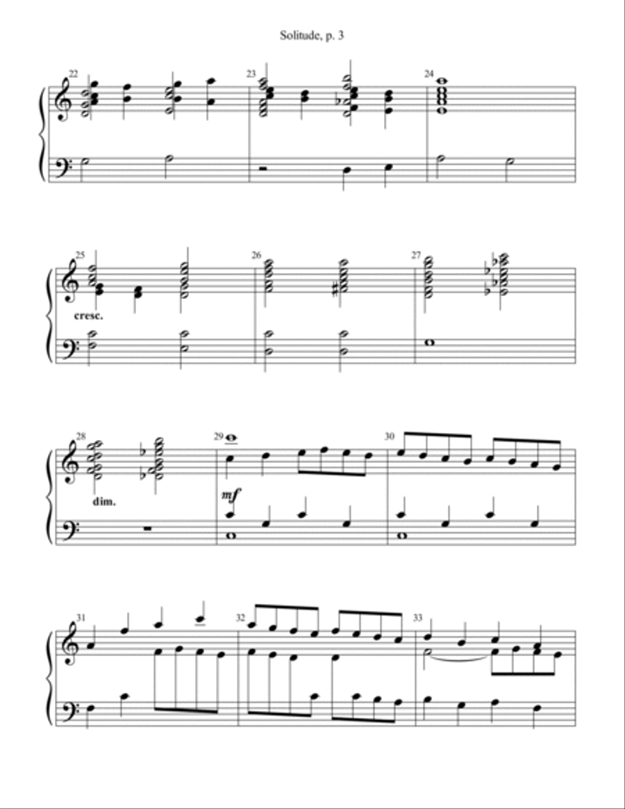 Solitude Handbell Choir scores gallery preview page 3