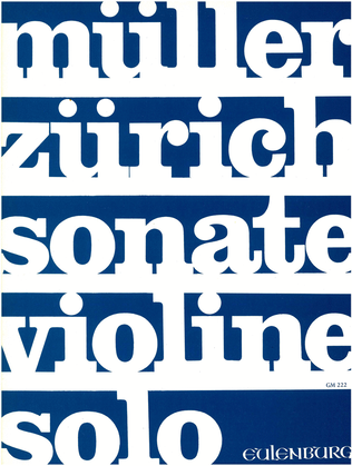 Book cover for Sonata for violin solo