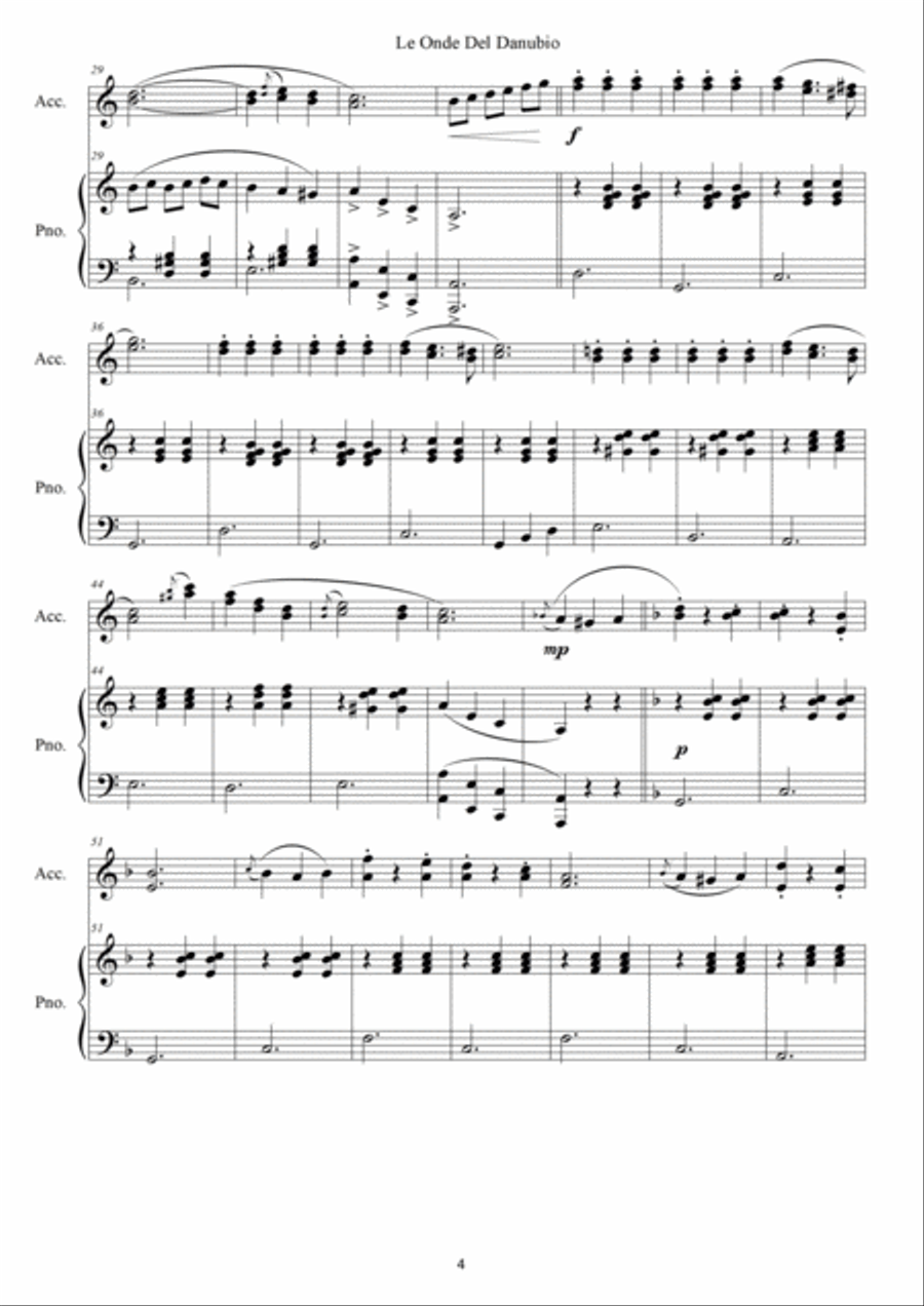 Le onde del Danubio (Waves of the Danube) Piano scores gallery preview page 4