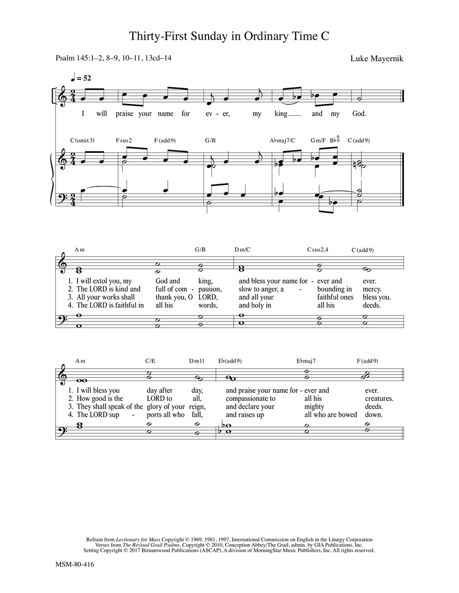 Thirty-First Sunday in Ordinary Time C