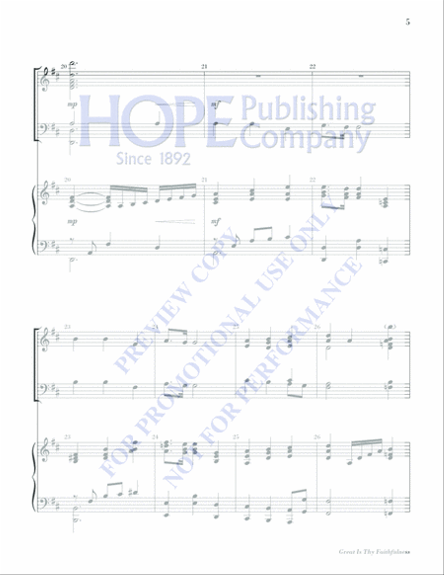 Great Is Thy Faithfulness Piano scores gallery preview page 4