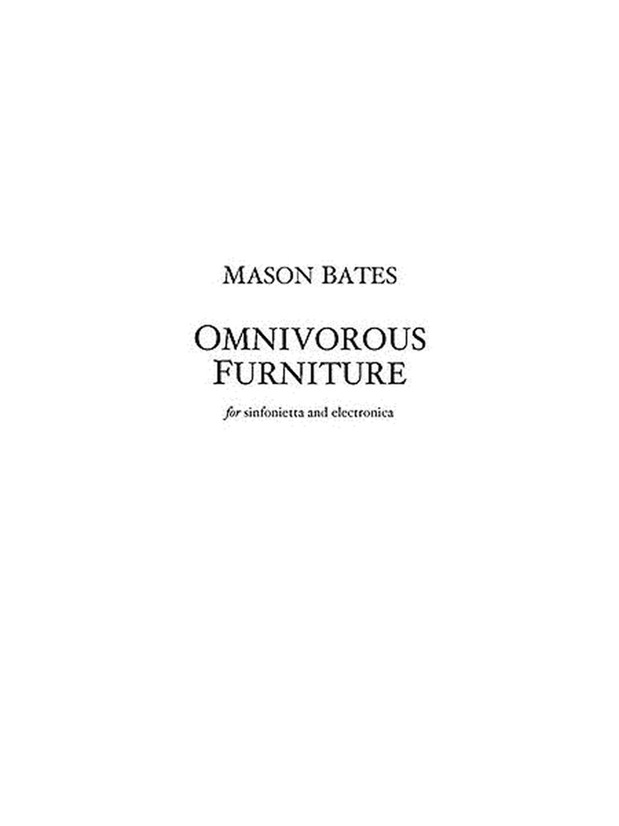 Omnivorous Furniture (study score)