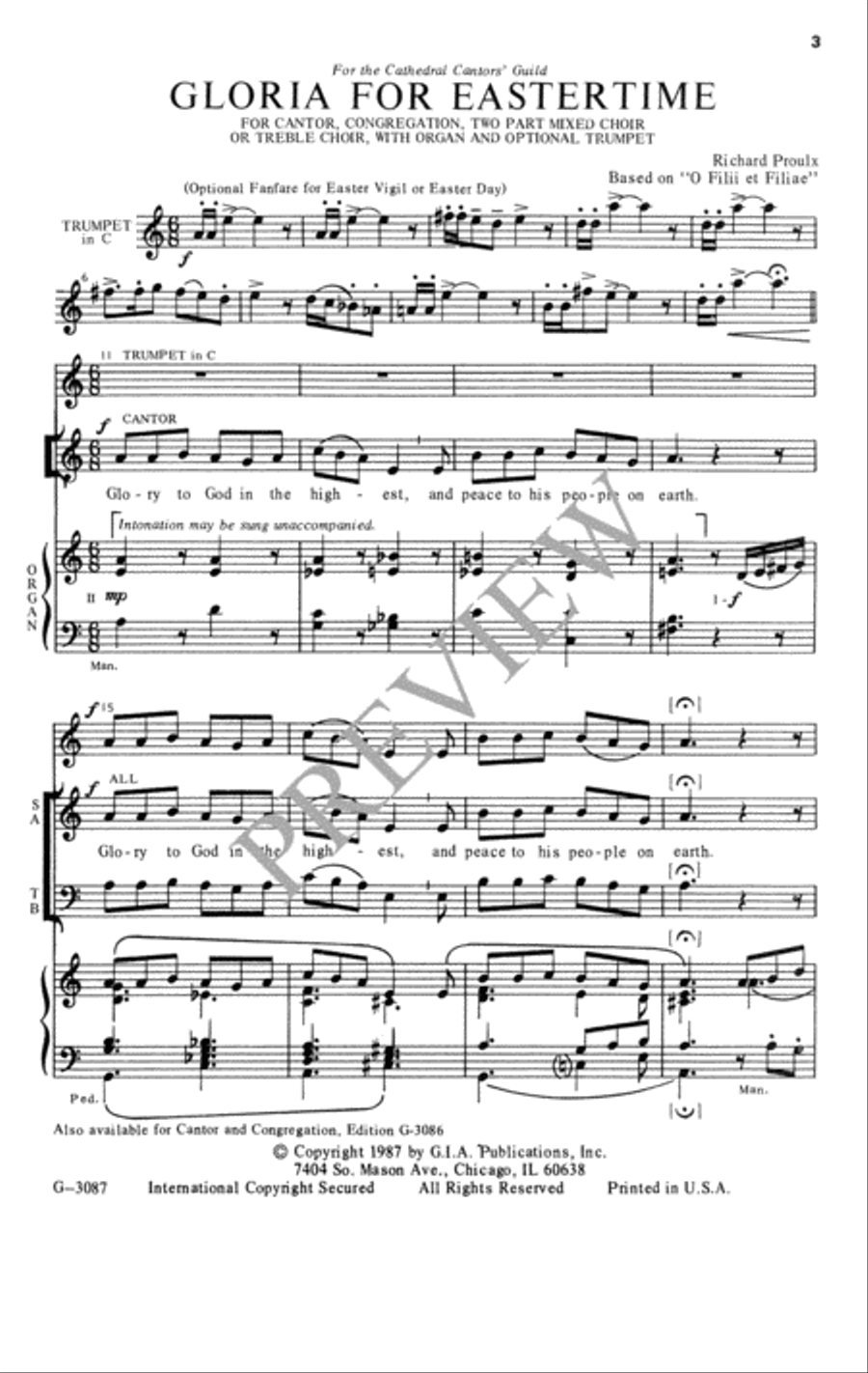 Gloria for Eastertime - Two-part edition 2-Part scores gallery preview page 4