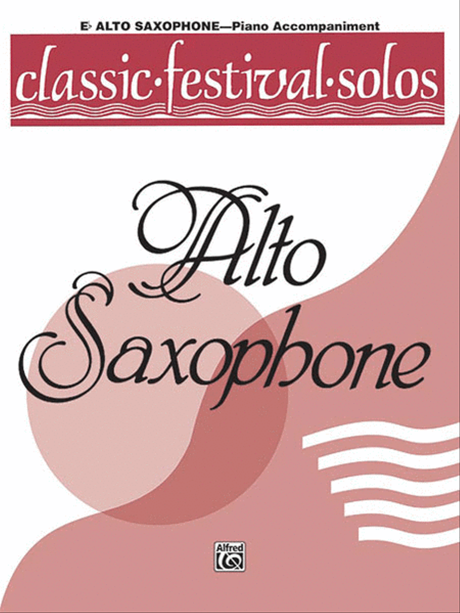 Classic Festival Solos (E-flat Alto Saxophone), Volume 1 Alto Saxophone scores gallery preview page 1