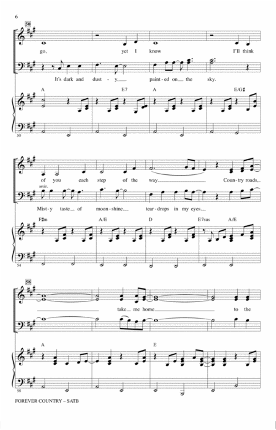Forever Country 4-Part scores gallery preview page 5