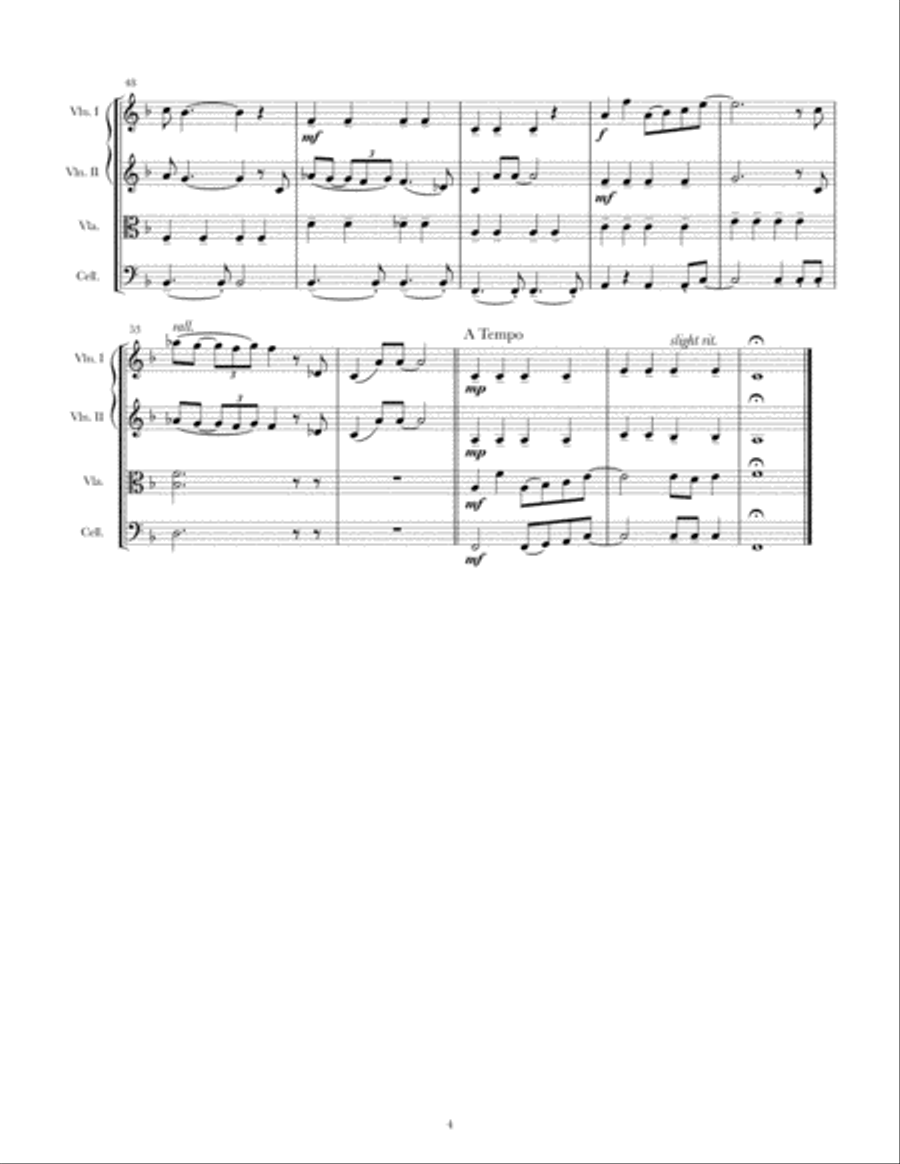 In My Life String Quartet scores gallery preview page 4
