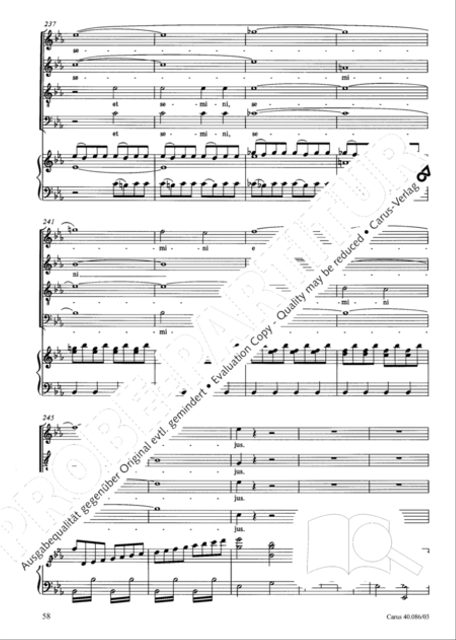 Requiem in C minor 4-Part scores gallery preview page 59