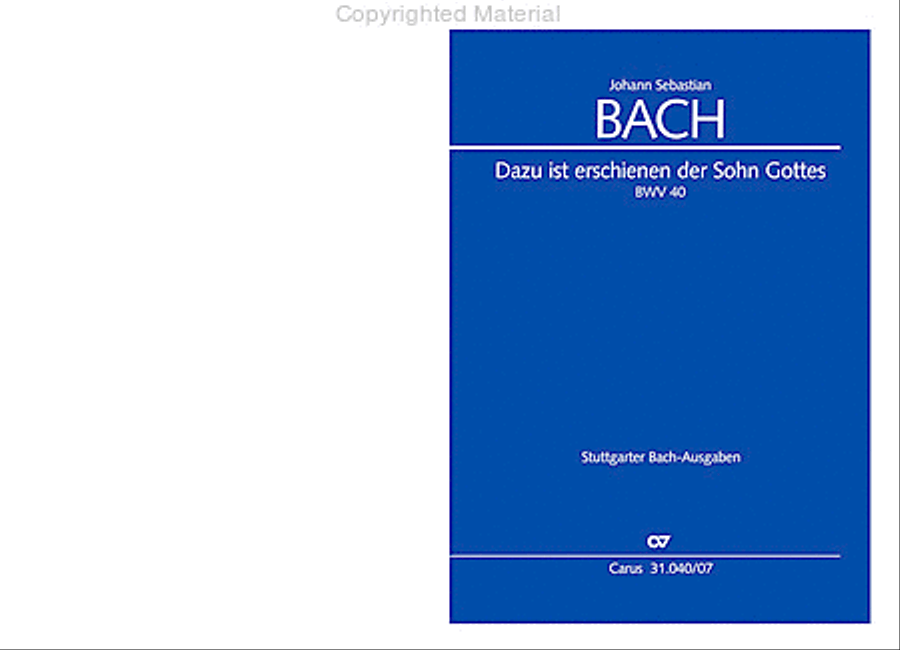 Christ was manifested for this purpose (Dazu ist erschienen der Sohn Gottes) ATB scores gallery preview page 2