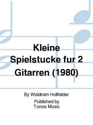 Book cover for Kleine Spielstucke fur 2 Gitarren (1980)