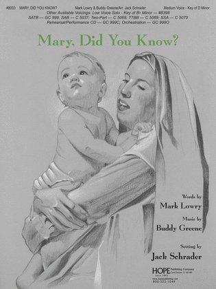Book cover for Mary, Did You Know? Solo