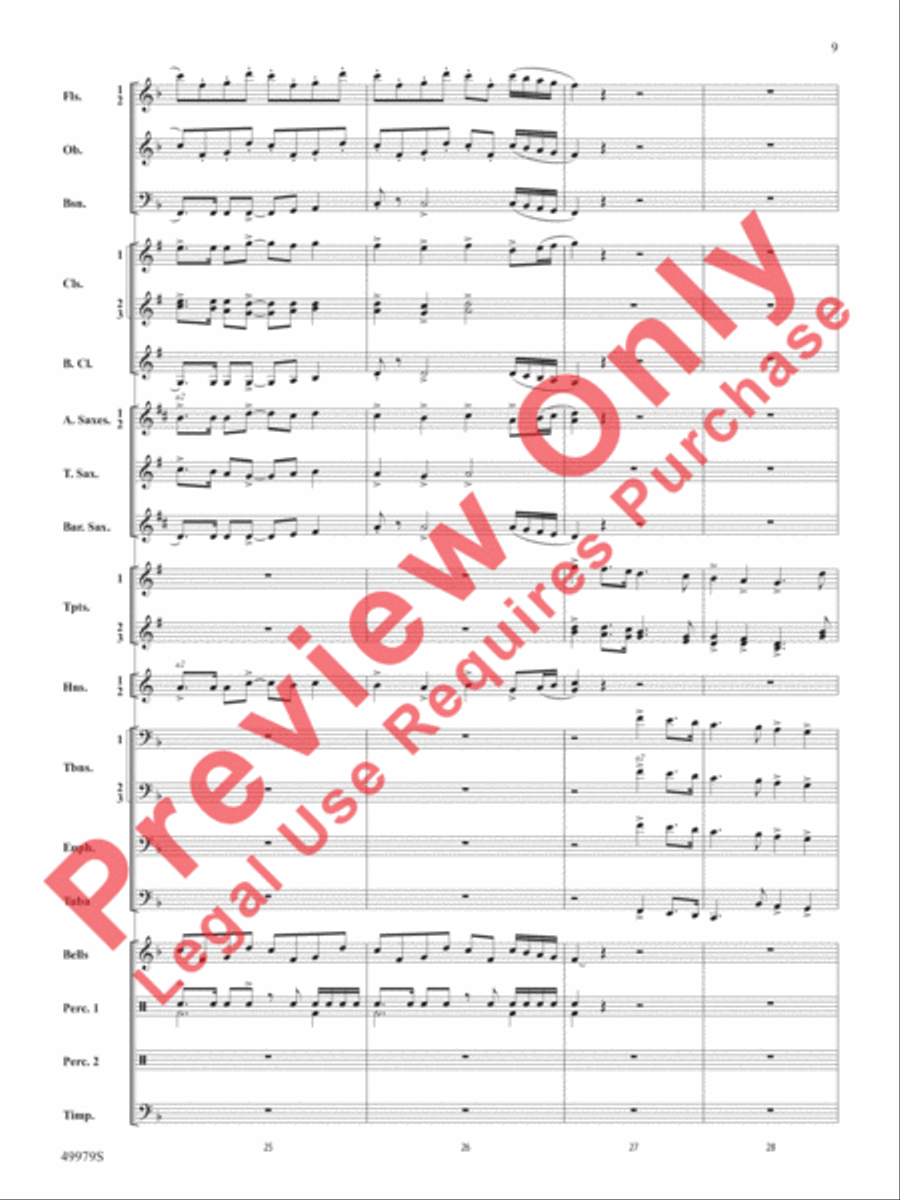 Christmas Is Here! Concert Band scores gallery preview page 10